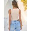 imageANRABESS Tank Tops for Women V Neck Ribbed Knit Slim Fitted Sleeveless Basic Tee Tanks Casual Summer Clothes 2026Apricot