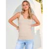imageANRABESS Tank Tops for Women V Neck Ribbed Knit Slim Fitted Sleeveless Basic Tee Tanks Casual Summer Clothes 2026Apricot