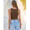 imageANRABESS Tank Tops for Women V Neck Ribbed Knit Slim Fitted Sleeveless Basic Tee Tanks Casual Summer Clothes 2026Coffee