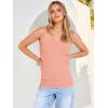 imageANRABESS Tank Tops for Women V Neck Ribbed Knit Slim Fitted Sleeveless Basic Tee Tanks Casual Summer Clothes 2026Coral