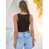 imageANRABESS Tank Tops for Women V Neck Ribbed Knit Slim Fitted Sleeveless Basic Tee Tanks Casual Summer Clothes 2026Deep Brown