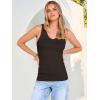 imageANRABESS Tank Tops for Women V Neck Ribbed Knit Slim Fitted Sleeveless Basic Tee Tanks Casual Summer Clothes 2026Deep Brown