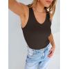 imageANRABESS Tank Tops for Women V Neck Ribbed Knit Slim Fitted Sleeveless Basic Tee Tanks Casual Summer Clothes 2026Deep Brown