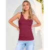 imageANRABESS Tank Tops for Women V Neck Ribbed Knit Slim Fitted Sleeveless Basic Tee Tanks Casual Summer Clothes 2026Deep Red