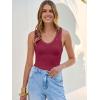 imageANRABESS Tank Tops for Women V Neck Ribbed Knit Slim Fitted Sleeveless Basic Tee Tanks Casual Summer Clothes 2026Deep Red