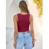 imageANRABESS Tank Tops for Women V Neck Ribbed Knit Slim Fitted Sleeveless Basic Tee Tanks Casual Summer Clothes 2026Deep Red