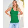 imageANRABESS Tank Tops for Women V Neck Ribbed Knit Slim Fitted Sleeveless Basic Tee Tanks Casual Summer Clothes 2026Green