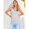 imageANRABESS Tank Tops for Women V Neck Ribbed Knit Slim Fitted Sleeveless Basic Tee Tanks Casual Summer Clothes 2026Light Gray