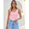 imageANRABESS Tank Tops for Women V Neck Ribbed Knit Slim Fitted Sleeveless Basic Tee Tanks Casual Summer Clothes 2026Pink