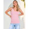 imageANRABESS Tank Tops for Women V Neck Ribbed Knit Slim Fitted Sleeveless Basic Tee Tanks Casual Summer Clothes 2026Pink