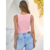 imageANRABESS Tank Tops for Women V Neck Ribbed Knit Slim Fitted Sleeveless Basic Tee Tanks Casual Summer Clothes 2026Pink