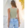 imageANRABESS Tank Tops for Women V Neck Ribbed Knit Slim Fitted Sleeveless Basic Tee Tanks Casual Summer Clothes 2026Sage Green