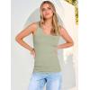 imageANRABESS Tank Tops for Women V Neck Ribbed Knit Slim Fitted Sleeveless Basic Tee Tanks Casual Summer Clothes 2026Sage Green