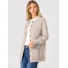 imageANRABESS Womens Cardigans 2026 Fall Dressy Casual Long Sleeve Crewneck Button Down Open Front Soft Knit Cardigan SweatersAlmond