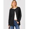imageANRABESS Womens Cardigans 2026 Fall Dressy Casual Long Sleeve Crewneck Button Down Open Front Soft Knit Cardigan SweatersBlack