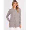 imageANRABESS Womens Cardigans 2026 Fall Dressy Casual Long Sleeve Crewneck Button Down Open Front Soft Knit Cardigan SweatersBright Camel