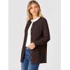 imageANRABESS Womens Cardigans 2026 Fall Dressy Casual Long Sleeve Crewneck Button Down Open Front Soft Knit Cardigan SweatersCoffee