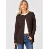 imageANRABESS Womens Cardigans 2026 Fall Dressy Casual Long Sleeve Crewneck Button Down Open Front Soft Knit Cardigan SweatersCoffee