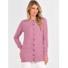 imageANRABESS Womens Cardigans 2026 Fall Dressy Casual Long Sleeve Crewneck Button Down Open Front Soft Knit Cardigan SweatersCoral Pink