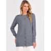 imageANRABESS Womens Cardigans 2026 Fall Dressy Casual Long Sleeve Crewneck Button Down Open Front Soft Knit Cardigan SweatersDark Grey
