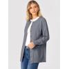 imageANRABESS Womens Cardigans 2026 Fall Dressy Casual Long Sleeve Crewneck Button Down Open Front Soft Knit Cardigan SweatersDark Grey