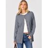 imageANRABESS Womens Cardigans 2026 Fall Dressy Casual Long Sleeve Crewneck Button Down Open Front Soft Knit Cardigan SweatersDark Grey