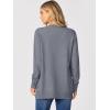 imageANRABESS Womens Cardigans 2026 Fall Dressy Casual Long Sleeve Crewneck Button Down Open Front Soft Knit Cardigan SweatersDark Grey