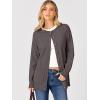 imageANRABESS Womens Cardigans 2026 Fall Dressy Casual Long Sleeve Crewneck Button Down Open Front Soft Knit Cardigan SweatersDeep Taupe