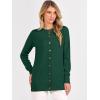 imageANRABESS Womens Cardigans 2026 Fall Dressy Casual Long Sleeve Crewneck Button Down Open Front Soft Knit Cardigan SweatersForest Green