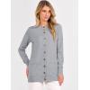 imageANRABESS Womens Cardigans 2026 Fall Dressy Casual Long Sleeve Crewneck Button Down Open Front Soft Knit Cardigan SweatersGrey