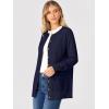 imageANRABESS Womens Cardigans 2026 Fall Dressy Casual Long Sleeve Crewneck Button Down Open Front Soft Knit Cardigan SweatersNavy Blue