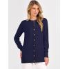 imageANRABESS Womens Cardigans 2026 Fall Dressy Casual Long Sleeve Crewneck Button Down Open Front Soft Knit Cardigan SweatersNavy Blue