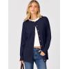 imageANRABESS Womens Cardigans 2026 Fall Dressy Casual Long Sleeve Crewneck Button Down Open Front Soft Knit Cardigan SweatersNavy Blue