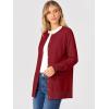 imageANRABESS Womens Cardigans 2026 Fall Dressy Casual Long Sleeve Crewneck Button Down Open Front Soft Knit Cardigan SweatersRed