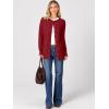 imageANRABESS Womens Cardigans 2026 Fall Dressy Casual Long Sleeve Crewneck Button Down Open Front Soft Knit Cardigan SweatersRed