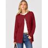 imageANRABESS Womens Cardigans 2026 Fall Dressy Casual Long Sleeve Crewneck Button Down Open Front Soft Knit Cardigan SweatersRed