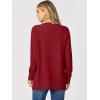 imageANRABESS Womens Cardigans 2026 Fall Dressy Casual Long Sleeve Crewneck Button Down Open Front Soft Knit Cardigan SweatersRed