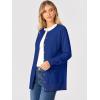 imageANRABESS Womens Cardigans 2026 Fall Dressy Casual Long Sleeve Crewneck Button Down Open Front Soft Knit Cardigan SweatersRoyal Blue