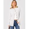 imageANRABESS Womens Cardigans 2026 Fall Dressy Casual Long Sleeve Crewneck Button Down Open Front Soft Knit Cardigan SweatersWhite