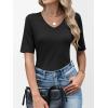 imageANRABESS Womens Half Sleeve Tops V Neck Shirts Basic Fit Tee Trendy Summer Business Casual TShirts Fashion Clothing 2026Black