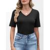 imageANRABESS Womens Half Sleeve Tops V Neck Shirts Basic Fit Tee Trendy Summer Business Casual TShirts Fashion Clothing 2026Black