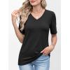 imageANRABESS Womens Half Sleeve Tops V Neck Shirts Basic Fit Tee Trendy Summer Business Casual TShirts Fashion Clothing 2026Black