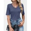 imageANRABESS Womens Half Sleeve Tops V Neck Shirts Basic Fit Tee Trendy Summer Business Casual TShirts Fashion Clothing 2026Blue Gray