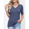 imageANRABESS Womens Half Sleeve Tops V Neck Shirts Basic Fit Tee Trendy Summer Business Casual TShirts Fashion Clothing 2026Blue Gray