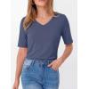 imageANRABESS Womens Half Sleeve Tops V Neck Shirts Basic Fit Tee Trendy Summer Business Casual TShirts Fashion Clothing 2026Blue Gray