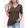 imageANRABESS Womens Half Sleeve Tops V Neck Shirts Basic Fit Tee Trendy Summer Business Casual TShirts Fashion Clothing 2026Brown