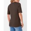 imageANRABESS Womens Half Sleeve Tops V Neck Shirts Basic Fit Tee Trendy Summer Business Casual TShirts Fashion Clothing 2026Brown