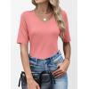 imageANRABESS Womens Half Sleeve Tops V Neck Shirts Basic Fit Tee Trendy Summer Business Casual TShirts Fashion Clothing 2026Coral