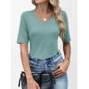 imageANRABESS Womens Half Sleeve Tops V Neck Shirts Basic Fit Tee Trendy Summer Business Casual TShirts Fashion Clothing 2026Gray Green