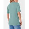 imageANRABESS Womens Half Sleeve Tops V Neck Shirts Basic Fit Tee Trendy Summer Business Casual TShirts Fashion Clothing 2026Gray Green